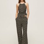Pepe Jeans kukkakuvioiset leveät housut naiset multi TB00292