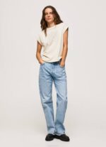 Pepe Jeans kukkalogollinen puuvillainen t-paita naiset harrastaja TB00402 - Image 2