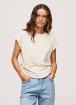 Pepe Jeans kukkalogollinen puuvillainen t-paita naiset harrastaja TB00402 - Image 3