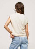 Pepe Jeans kukkalogollinen puuvillainen t-paita naiset harrastaja TB00402 - Image 4
