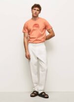 Pepe Jeans kulunut logollinen t-paita miehet kurpitsa appelsiini TB00964 - Image 2