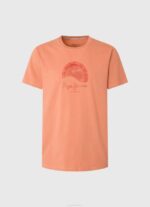 Pepe Jeans kulunut logollinen t-paita miehet kurpitsa appelsiini TB00964 - Image 5