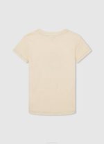 Pepe Jeans kulunut logollinen t-paita poika norsunluu TB001615 - Image 2