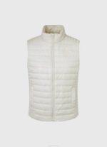 Pepe Jeans kumipaistin logolla pehmustettu liivi naiset kirnupiimä TB00132 - Image 5