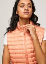 Pepe Jeans kumipaistin logolla pehmustettu liivi naiset persikka TB00133 - Image 3