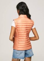 Pepe Jeans kumipaistin logolla pehmustettu liivi naiset persikka TB00133 - Image 4