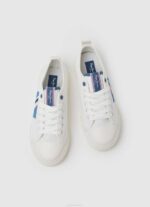 Pepe Jeans kuusiokololippu vulkanoidut lenkkarit poika valkoinen TB001562 - Image 2