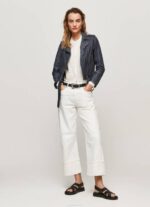 Pepe Jeans lampaan nahkainen biker takki naiset valtameri TB00113 - Image 2