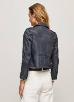 Pepe Jeans lampaan nahkainen biker takki naiset valtameri TB00113 - Image 4