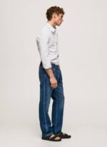 Pepe Jeans Lawrence slim fit popliinipaita miehet valkaisu sininen TB001050 - Image 2
