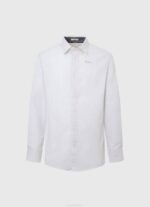 Pepe Jeans Lawrence slim fit popliinipaita miehet valkaisu sininen TB001050 - Image 5