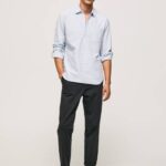 Pepe Jeans Lawsonin normaalikokoinen oxford-paita miehet valkaisu sininen TB001052