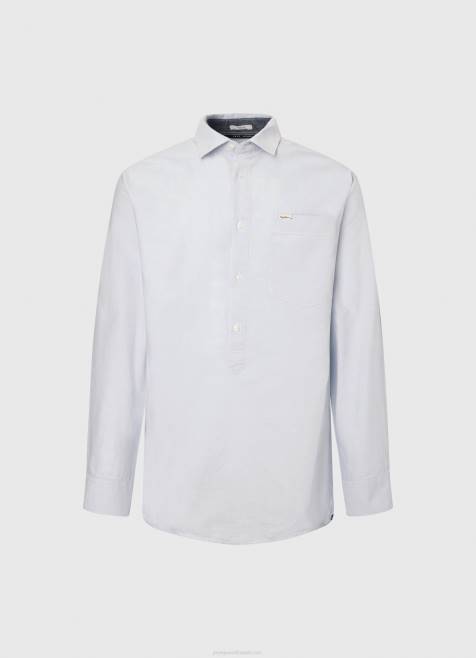 Pepe Jeans Lawsonin normaalikokoinen oxford-paita miehet valkaisu sininen TB001052 - Image 5