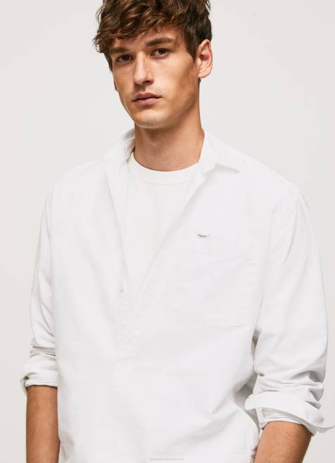 Pepe Jeans Lawsonin normaalikokoinen oxford-paita miehet valkoinen TB001044 - Image 3