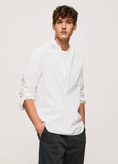 Pepe Jeans Lawsonin normaalikokoinen oxford-paita miehet valkoinen TB001044 - Image 1