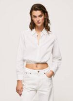 Pepe Jeans leikattu istuvuus popliinipaita naiset valkoinen TB00361 - Image 2