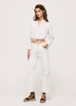 Pepe Jeans leikattu istuvuus popliinipaita naiset valkoinen TB00361 - Image 3