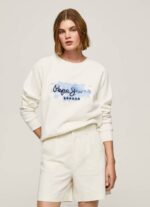 Pepe Jeans leikattu puuvillapusero naiset mousse TB00287