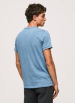Pepe Jeans leipurikaulus puuvillainen t-paita miehet vaaleansininen TB00965 - Image 4