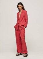Pepe Jeans leveät laskoshousut naiset studio punainen TB00289