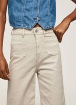 Pepe Jeans levenevät puuvillahousut naiset kivi TB00312 - Image 3