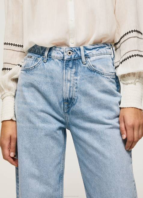 Pepe Jeans lexa sky korkeavyötäröiset leveät farkut naiset denim TB0078 - Image 3