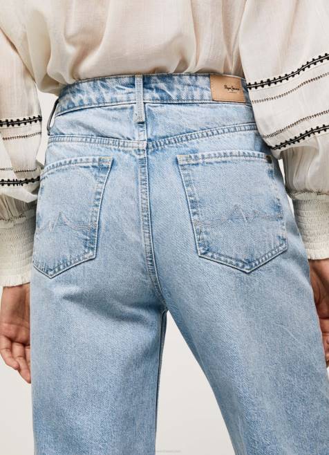 Pepe Jeans lexa sky korkeavyötäröiset leveät farkut naiset denim TB0078 - Image 4