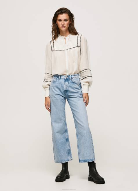 Pepe Jeans lexa sky korkeavyötäröiset leveät farkut naiset denim TB0078 - Image 1