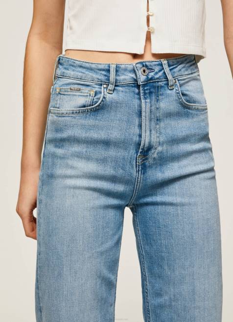Pepe Jeans lexa sky korkeavyötäröiset leveät farkut naiset denim TB0090 - Image 3