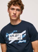 Pepe Jeans lippukuvioinen puuvillainen t-paita miehet dulwich TB00956 - Image 3