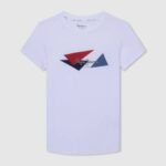 Pepe Jeans lippulogollinen t-paita poika valkoinen TB001606
