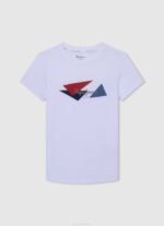 Pepe Jeans lippulogollinen t-paita poika valkoinen TB001606