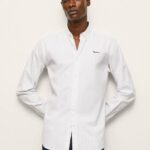 Pepe Jeans lisselton raidallinen dobby-paita miehet valkoinen TB001064