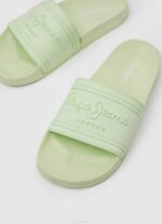 Pepe Jeans liukusäädin logo ranta varvastossut naiset tuore vihreä TB00688 - Image 3