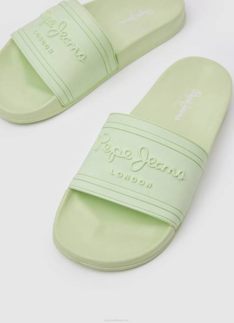 Pepe Jeans liukusäädin logo ranta varvastossut naiset tuore vihreä TB00688 - Image 3