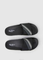 Pepe Jeans liukusäädin tekstuuri ranta varvastossut miehet musta TB001263 - Image 2