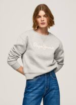 Pepe Jeans logolla painettu neulepusero naiset harmaa marli TB00267