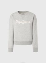 Pepe Jeans logolla painettu neulepusero naiset harmaa marli TB00267 - Image 5