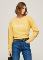 Pepe Jeans logolla painettu neulepusero naiset paistaa TB00273