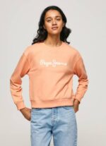 Pepe Jeans logolla painettu neulepusero naiset persikka TB00274 - Image 2