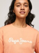 Pepe Jeans logolla painettu neulepusero naiset persikka TB00274 - Image 3