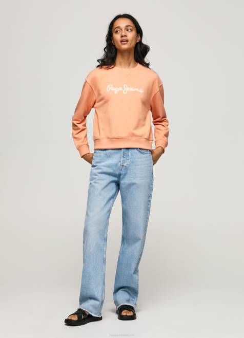 pepe_jeans_logolla_painettu_neulepusero_naiset_persikka_tb00274.jpg Pepe Jeans logolla painettu neulepusero naiset persikka TB00274 - Image 1