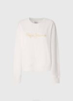 Pepe Jeans logolla painettu neulepusero naiset valkoinen TB00286 - Image 5