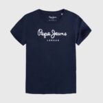 Pepe Jeans logollinen perus t-paita poika laivasto TB001622
