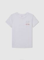 Pepe Jeans logollinen perus t-paita poika laivasto TB001622 - Image 4