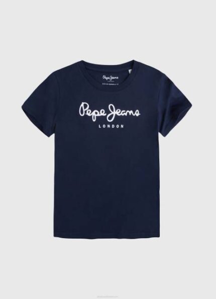 Pepe Jeans logollinen perus t-paita poika laivasto TB001622