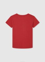 Pepe Jeans logollinen perus t-paita poika studio punainen TB001625 - Image 2