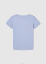 Pepe Jeans logollinen perus t-paita poika valkaisu sininen TB001637 - Image 2