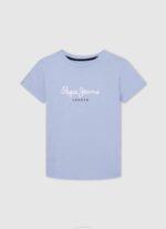 Pepe Jeans logollinen perus t-paita poika valkaisu sininen TB001637
