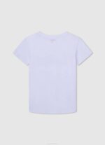 Pepe Jeans logollinen perus t-paita poika valkoinen TB001607 - Image 2